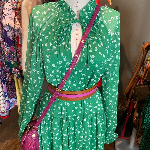 ❌SOLD❌Romantic Floral Chiffon Dress Balloon Sleeve - Picture 2 of 16